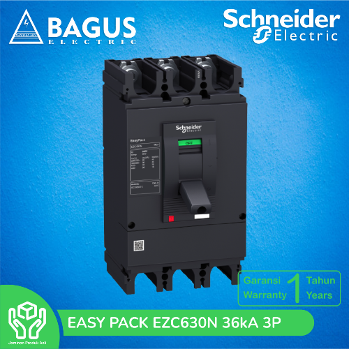 Schneider MCCB Easypact EZC630N 36kA 3P 500A EZC630N3500N Bagus